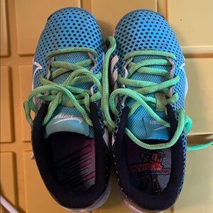Nike Kids Aqua and Lime Sneakers